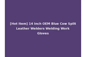 [Hot Item] 14 Inch OEM Blue Cow Split Leather Welders Welding Work Gloves