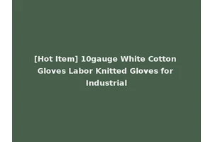 [Hot Item] 10gauge White Cotton Gloves Labor Knitted Gloves for Industrial
