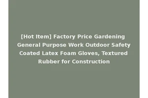 [Hot Item] Factory Price Gardening General Purpose Work Outdoor Safety Coated Latex Foam Gloves, Textured Rubber for Construction