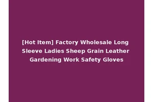 [Hot Item] Factory Wholesale Long Sleeve Ladies Sheep Grain Leather Gardening Work Safety Gloves