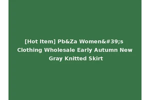 [Hot Item] Pb&Za Women's Clothing Wholesale Early Autumn New Gray Knitted Skirt