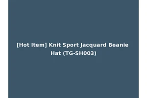 [Hot Item] Knit Sport Jacquard Beanie Hat (TG-SH003)