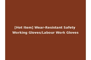 [Hot Item] Wear-Resistant Safety Working Gloves/Labour Work Gloves