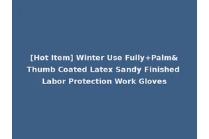 [Hot Item] Winter Use Fully+Palm&Thumb Coated Latex Sandy Finished Labor Protection Work Gloves