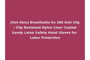[Hot Item] Breathable En 388 Anti Slip / Slip Resistant Nylon Liner Coated Sandy Latex Safety Hand Gloves for Labor Protection