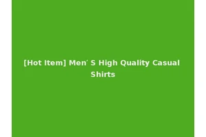 [Hot Item] Men′ S High Quality Casual Shirts
