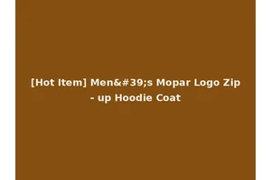 [Hot Item] Men's Mopar Logo Zip- up Hoodie Coat