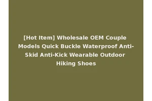 [Hot Item] Wholesale OEM Couple Models Quick Buckle Waterproof Anti-Skid Anti-Kick Wearable Outdoor Hiking Shoes