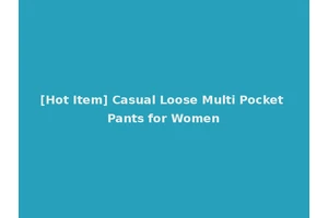 [Hot Item] Casual Loose Multi Pocket Pants for Women