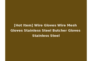 [Hot Item] Wire Gloves Wire Mesh Gloves Stainless Steel Butcher Gloves Stainless Steel