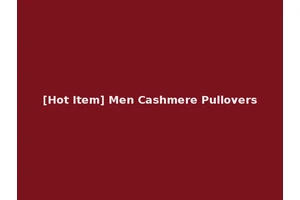 [Hot Item] Men Cashmere Pullovers
