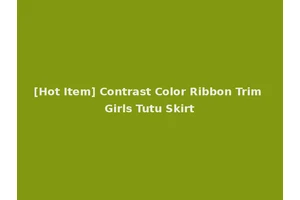 [Hot Item] Contrast Color Ribbon Trim Girls Tutu Skirt