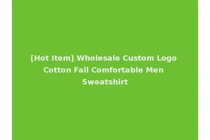 [Hot Item] Wholesale Custom Logo Cotton Fall Comfortable Men Sweatshirt