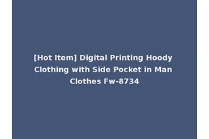 [Hot Item] Digital Printing Hoody Clothing with Side Pocket in Man Clothes Fw-8734
