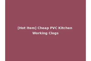 [Hot Item] Cheap PVC Kitchen Working Clogs