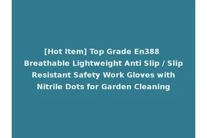 [Hot Item] Top Grade En388 Breathable Lightweight Anti Slip / Slip Resistant Safety Work Gloves with Nitrile Dots for Garden Cleaning
