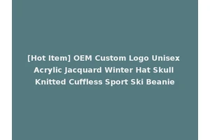 [Hot Item] OEM Custom Logo Unisex Acrylic Jacquard Winter Hat Skull Knitted Cuffless Sport Ski Beanie
