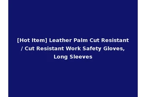 [Hot Item] Leather Palm Cut Resistant / Cut Resistant Work Safety Gloves, Long Sleeves