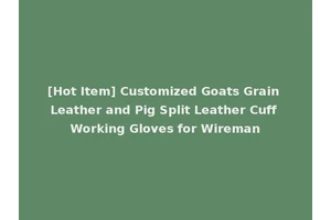 [Hot Item] Customized Goats Grain Leather and Pig Split Leather Cuff Working Gloves for Wireman