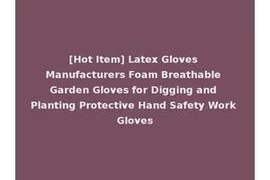 [Hot Item] Latex Gloves Manufacturers Foam Breathable Garden Gloves for Digging and Planting Protective Hand Safety Work Gloves