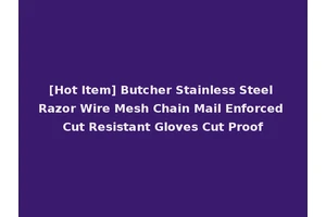 [Hot Item] Butcher Stainless Steel Razor Wire Mesh Chain Mail Enforced Cut Resistant Gloves Cut Proof