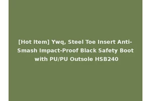 [Hot Item] Ywq, Steel Toe Insert Anti-Smash Impact-Proof Black Safety Boot with PU/PU Outsole HSB240