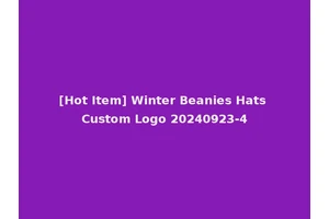 [Hot Item] Winter Beanies Hats Custom Logo 20240923-4