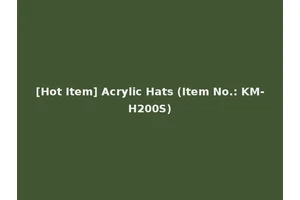 [Hot Item] Acrylic Hats (Item No.: KM-H200S)