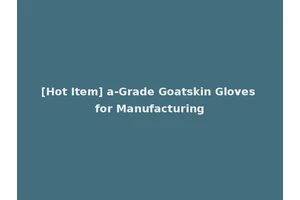 [Hot Item] a-Grade Goatskin Gloves for Manufacturing