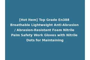 [Hot Item] Top Grade En388 Breathable Lightweight Anti-Abrasion / Abrasion-Resistant Foam Nitrile Palm Safety Work Gloves with Nitrile Dots for Maintaining