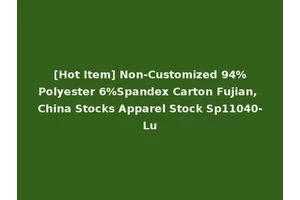 [Hot Item] Non-Customized 94%Polyester 6%Spandex Carton Fujian, China Stocks Apparel Stock Sp11040-Lu