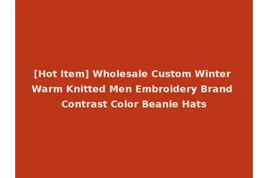 [Hot Item] Wholesale Custom Winter Warm Knitted Men Embroidery Brand Contrast Color Beanie Hats