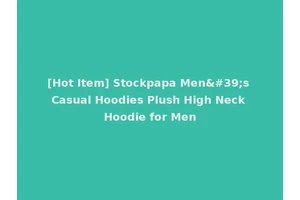[Hot Item] Stockpapa Men's Casual Hoodies Plush High Neck Hoodie for Men