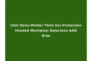 [Hot Item] Winter Thick Ear-Protection Hooded Workwear Balaclava with Brim