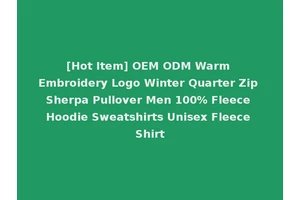 [Hot Item] OEM ODM Warm Embroidery Logo Winter Quarter Zip Sherpa Pullover Men 100% Fleece Hoodie Sweatshirts Unisex Fleece Shirt