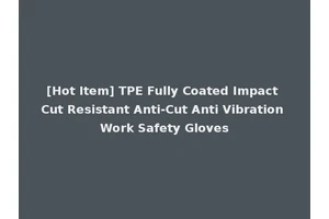 [Hot Item] TPE Fully Coated Impact Cut Resistant Anti-Cut Anti Vibration Work Safety Gloves