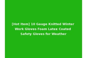 [Hot Item] 10 Gauge Knitted Winter Work Gloves Foam Latex Coated Safety Gloves for Weather
