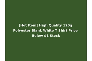[Hot Item] High Quality 120g Polyester Blank White T Shirt Price Below $1 Stock