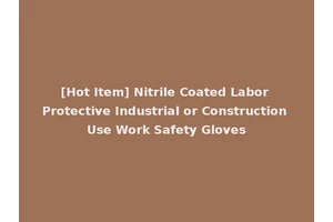 [Hot Item] Nitrile Coated Labor Protective Industrial or Construction Use Work Safety Gloves