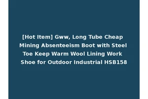 [Hot Item] Gww, Long Tube Cheap Mining Absenteeism Boot with Steel Toe Keep Warm Wool Lining Work Shoe for Outdoor Industrial HSB158