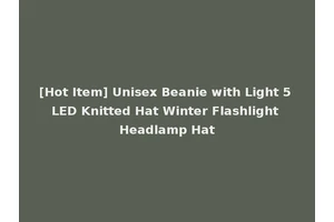 [Hot Item] Unisex Beanie with Light 5 LED Knitted Hat Winter Flashlight Headlamp Hat