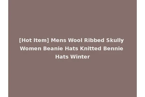 [Hot Item] Mens Wool Ribbed Skully Women Beanie Hats Knitted Bennie Hats Winter