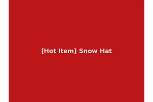 [Hot Item] Snow Hat