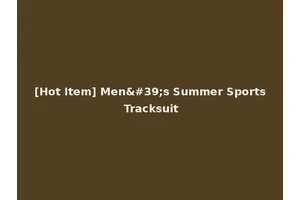 [Hot Item] Men's Summer Sports Tracksuit