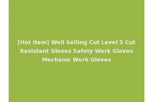 [Hot Item] Well Selling Cut Level 5 Cut Resistant Gloves Safety Work Gloves Mechanic Work Gloves