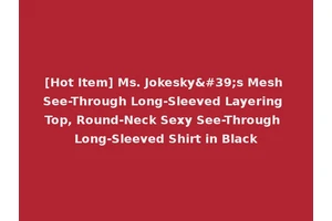 [Hot Item] Ms. Jokesky's Mesh See-Through Long-Sleeved Layering Top, Round-Neck Sexy See-Through Long-Sleeved Shirt in Black