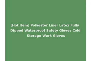 [Hot Item] Polyester Liner Latex Fully Dipped Waterproof Safety Gloves Cold Storage Work Gloves