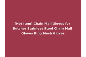 [Hot Item] Chain Mail Gloves for Butcher Stainless Steel Chain Mail Gloves Ring Mesh Gloves
