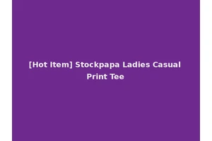 [Hot Item] Stockpapa Ladies Casual Print Tee