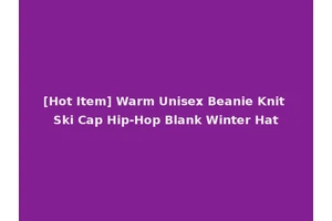 [Hot Item] Warm Unisex Beanie Knit Ski Cap Hip-Hop Blank Winter Hat